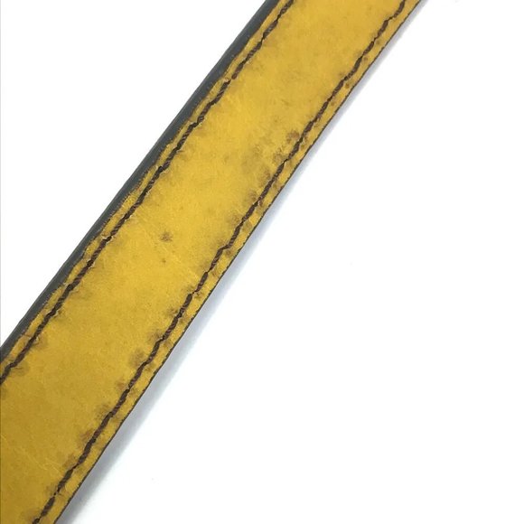 AUTHENTIC FENDI FF Mamma Baguette Bag 2WAY Hand Bag Leather yellow - Picture 12 of 15